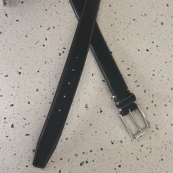 Daniel Cremieux Signature Men's Size 38 Brown Italian Leather Belt Solid Brass - Picture 5 of 12